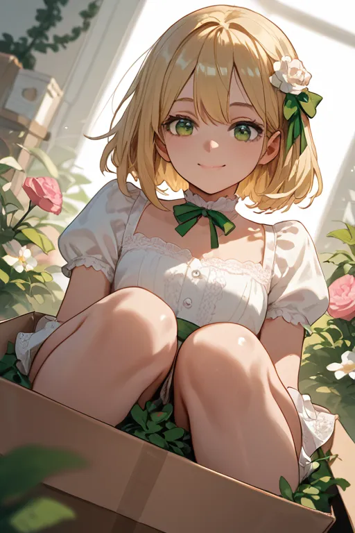 상자 속 예쁜 소녀